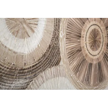 OBRAZ NA PŁÓTNIE CIRCLY Z WSTAWKAMI -B- 50X3,2X100 cm